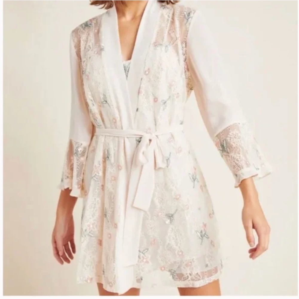 Rye Keepsake Lace Mini Floral Hipster Hippie Romantic Dreamy Peasant Chic Robe